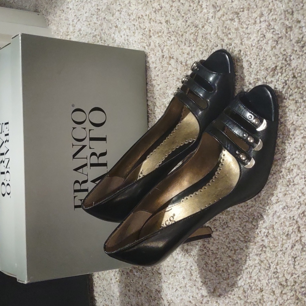 Franco Sarto open toe heels